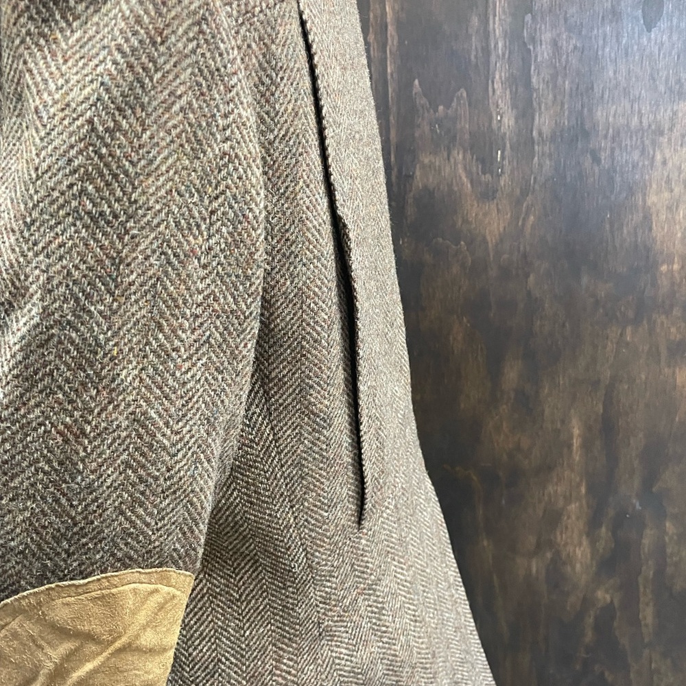 Pendleton Vintage Suede Elbow Patch Herringbone T… - image 4